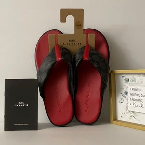 Coach | Shoes | Coach G492 Flip Flop In Signature Canvas | Poshmark